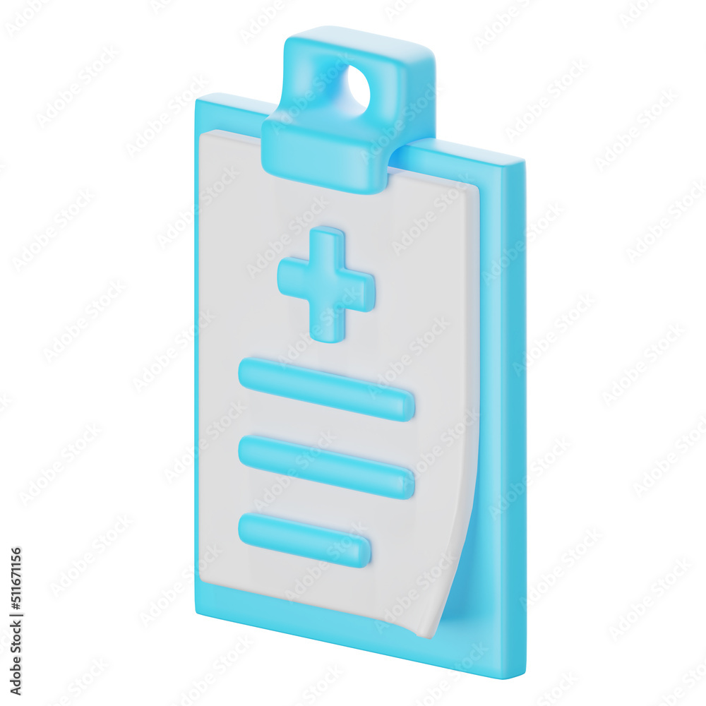 3d icon render of prescription isolated on white background, clipping path. 3d icon render of prescription isolated on white background, clipping path.