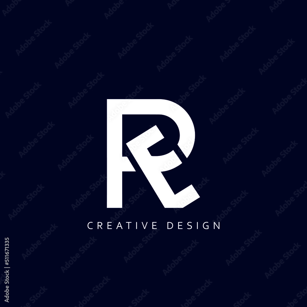 Letter RE Logo Design Using letter R and E , RE Monogram Letter RE Logo Design Using letter R and E , RE Monogram