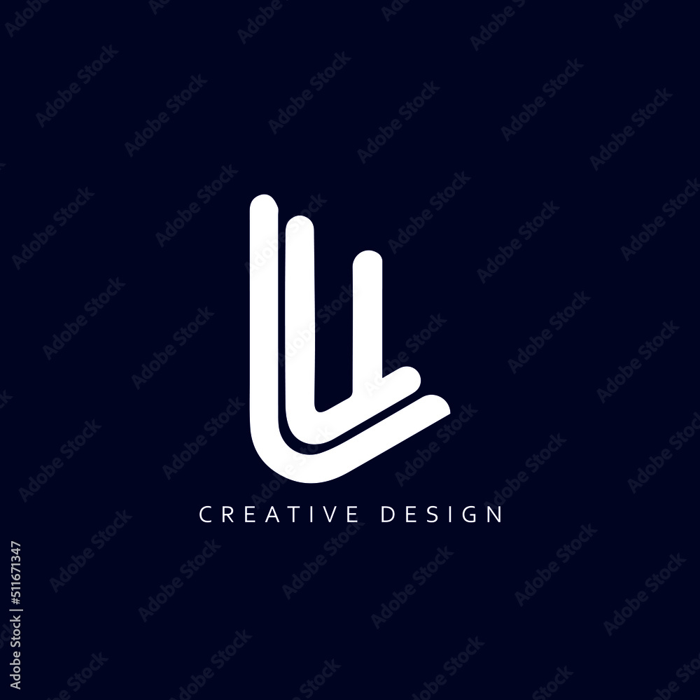 Fototapeta premium Letter LU Logo Design Using letter L and U , LU Monogram