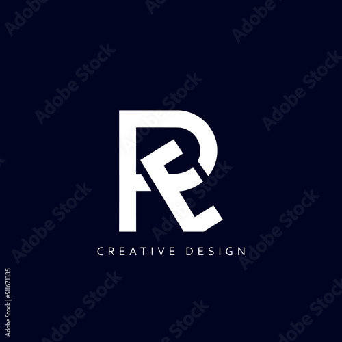 Letter RE Logo Design Using letter R and E , RE Monogram