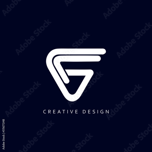 Letter FG or GF Logo Design Using letter F and G , GF or FG Monogram