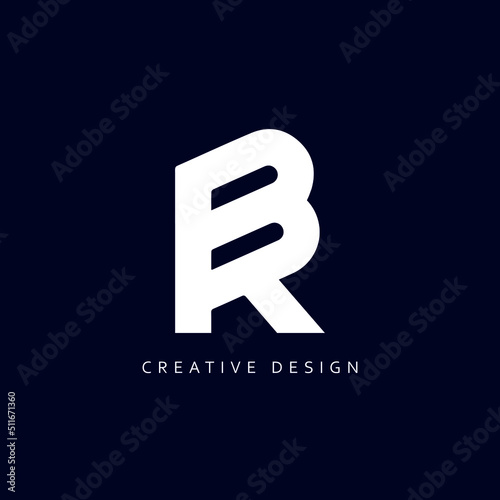 Letter BR or RB Logo Design Using letter B and R , RB or BR Monogram