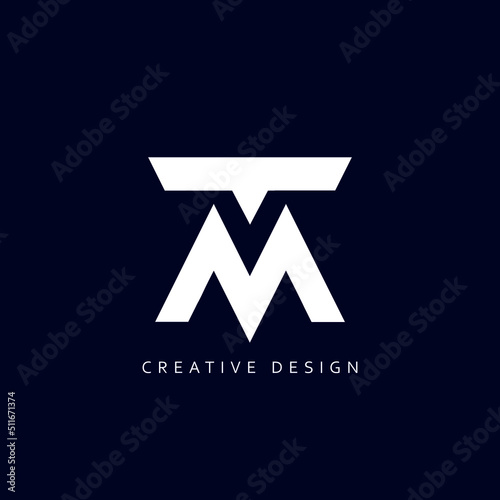 Letter TM or MT Logo Design Using letter T and M , MT or TM Monogram
