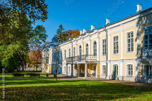 Wallpaper Mural Sunny autumn weather drew tourists and visitors to enjoy the beautiful Vääna Manor, Estonia. Built in the 18th centur. Main building now houses a school. Torontodigital.ca