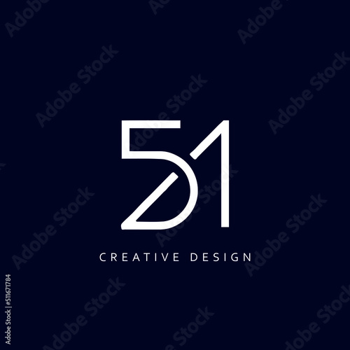 Creative Minimal Letter 5A Logo Design