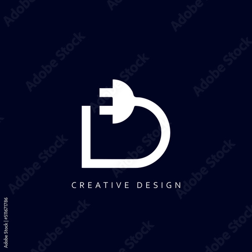 Letter D Plug Logo Design