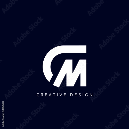 Alphabet letter icon logo CM or MC