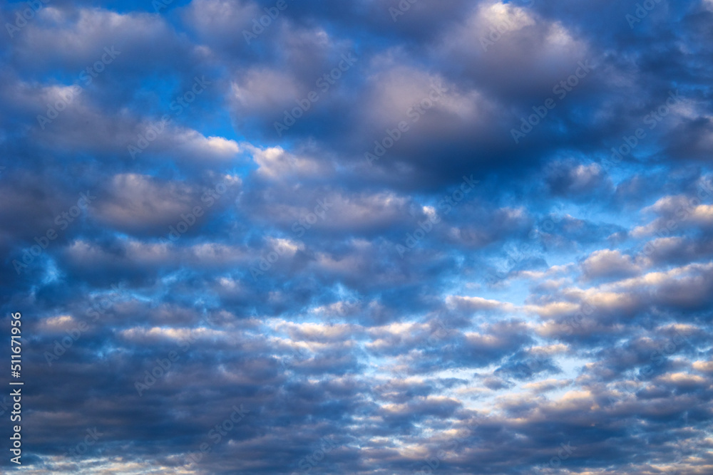 Beautiful sky for backgrounds with clouds 