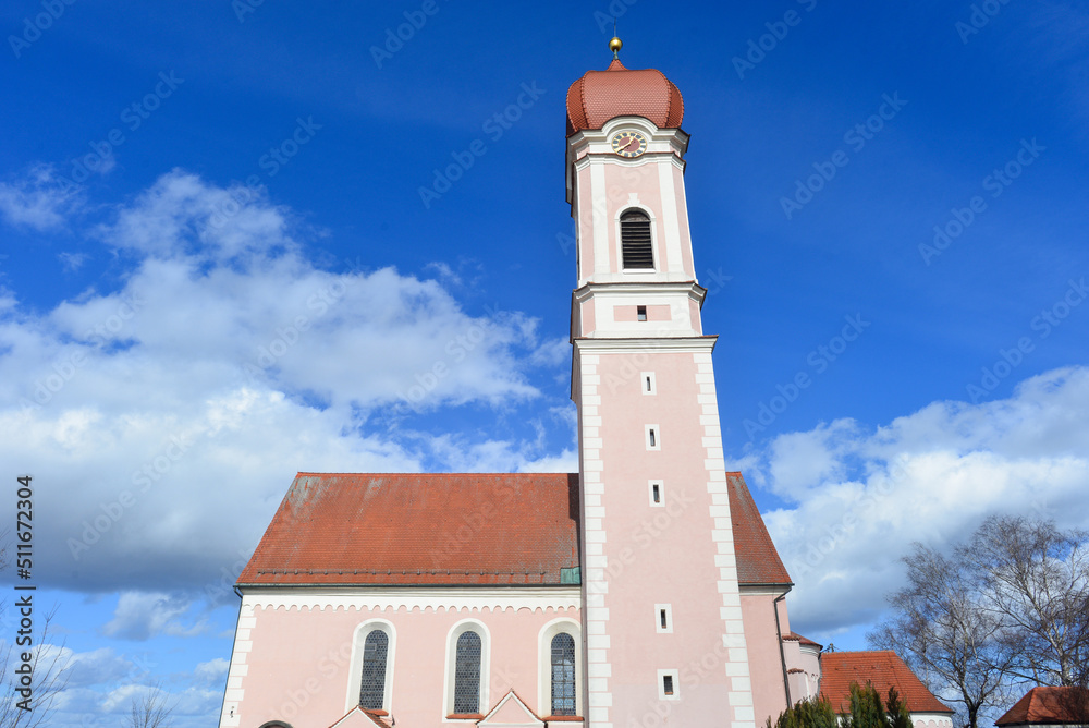 Kirche St. Martin in Heimertingen  im schwäbischen Landkreis Unterallgäu, Bayern 