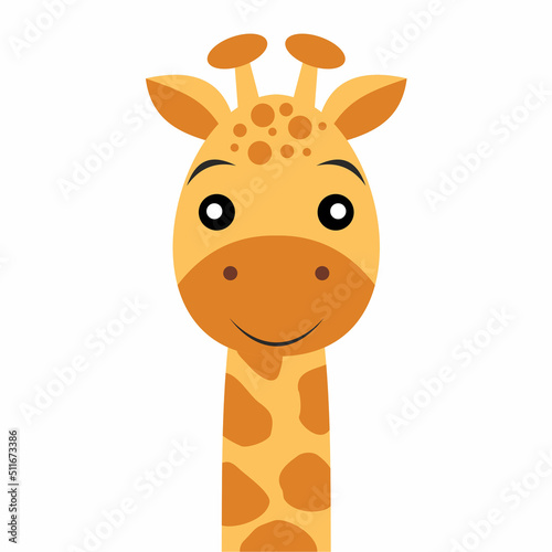 Vector image of a giraffe cartoon