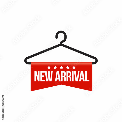 new arrival hangers grunge isolated on white background. vector illustration