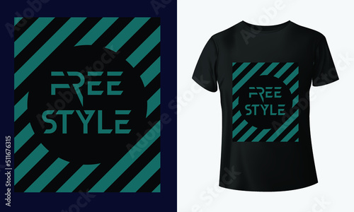 free style typography t-shirt design for print. Trendy typography and stylish design vector illustration photo