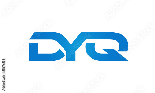 Connected DYQ Letters logo Design Linked Chain logo Concept 