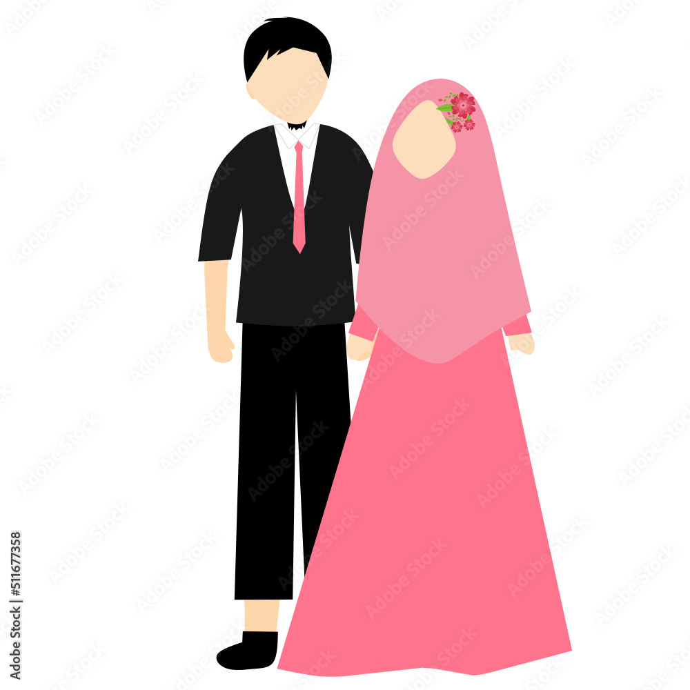 Muslim wedding couple