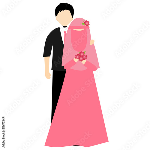 Muslim wedding couple