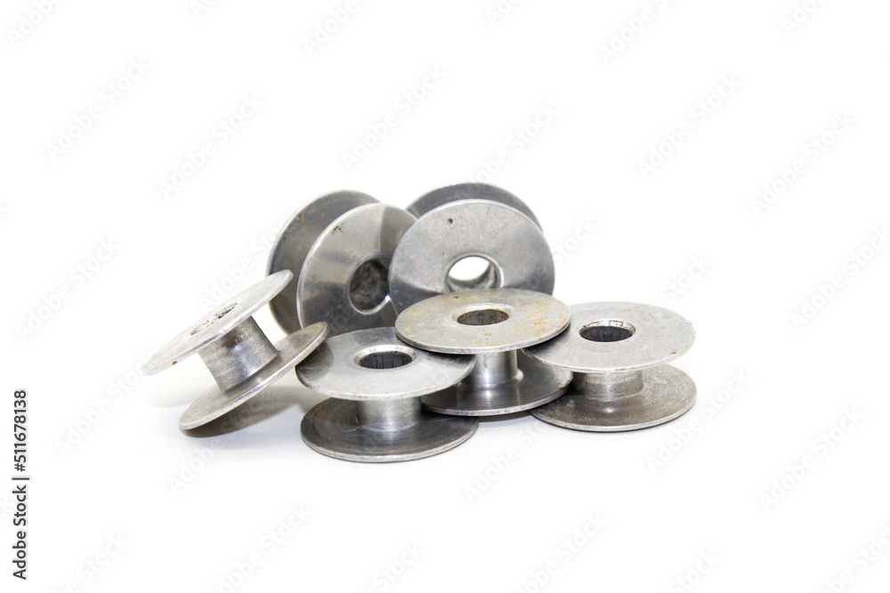 A picture of sewing machine parts with selective focus A picture of sewing machine parts with selective focus