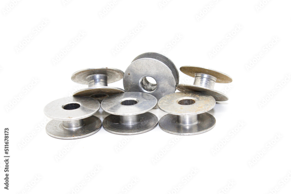 A picture of sewing machine parts with selective focus A picture of sewing machine parts with selective focus