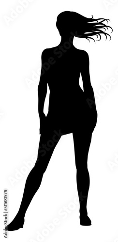 Woman Standing Silhouette