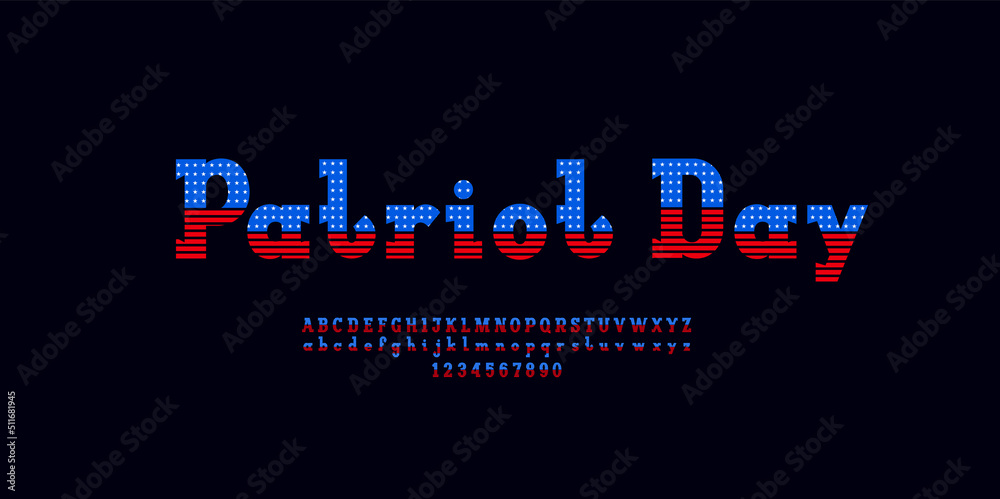 Slab serif font, alphabet made in striped star style, uppercase and lowercase letters and numbers, vector illustration 10EPS Slab serif font, alphabet made in striped star style, uppercase and lowercase letters and numbers, vector illustration 10EPS