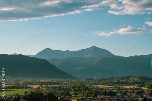 beautiful view of San Daniele del Friuli in the province of Udine in Friuli Venezia Giulia home of raw ham
