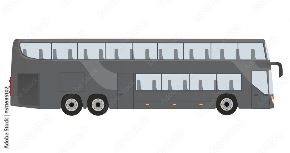 Grey tourist bus. vector illustration Grey tourist bus. vector illustration