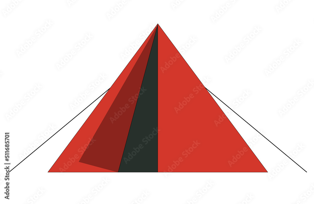 A graphic illustration of a Red A-Frame Tent for use as an icon, logo or web decoration A graphic illustration of a Red A-Frame Tent for use as an icon, logo or web decoration