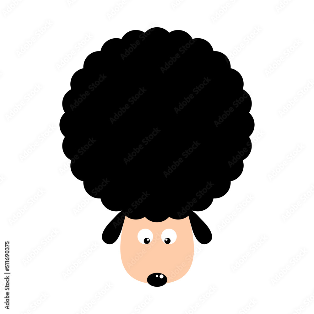 Cute black sheep cartoon character flat vector design. Cute black sheep cartoon character flat vector design.