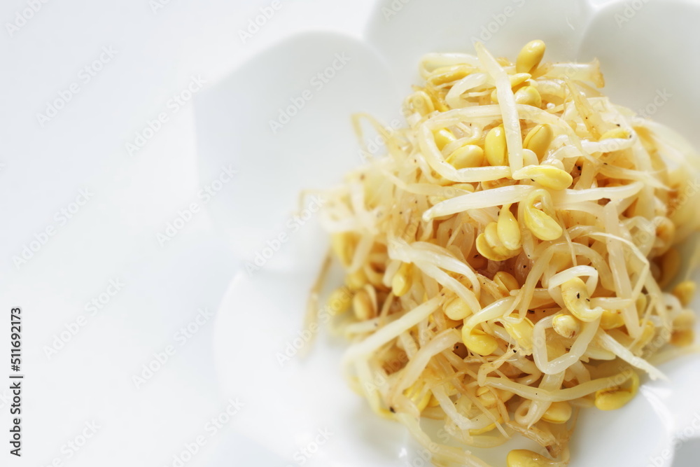 Korean food, boiled soy sprout mixed with sesame oil Namul comfort food Korean food, boiled soy sprout mixed with sesame oil Namul comfort food