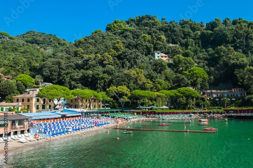 Portofino village on Ligurian coast in Italy © irimeiff