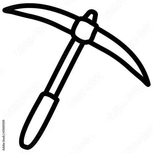 handdrawn pickaxe icon