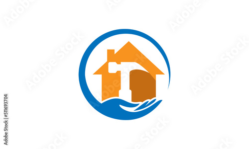 hammer and constrution home Logo Stock Vector for any Constructing Company