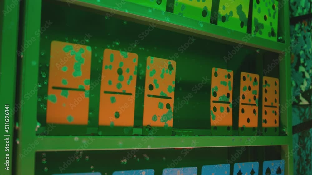 Closeup view of targets row . Shooting range inside police academy