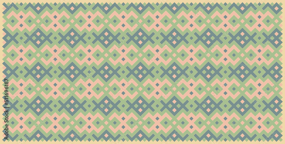Multicolor truchet tiling connections illustration Multicolor truchet tiling connections illustration