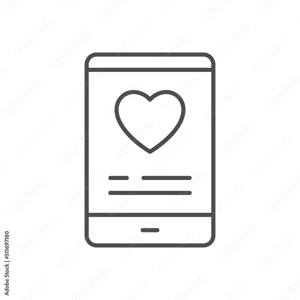 Fitness application line outline icon Fitness application line outline icon