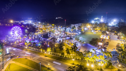 aerial view of Jerudong Park Playground, Brunei Darussalam.  photo