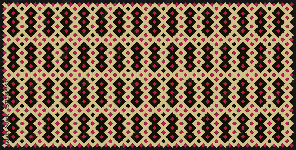 Multicolor truchet tiling connections illustration Multicolor truchet tiling connections illustration
