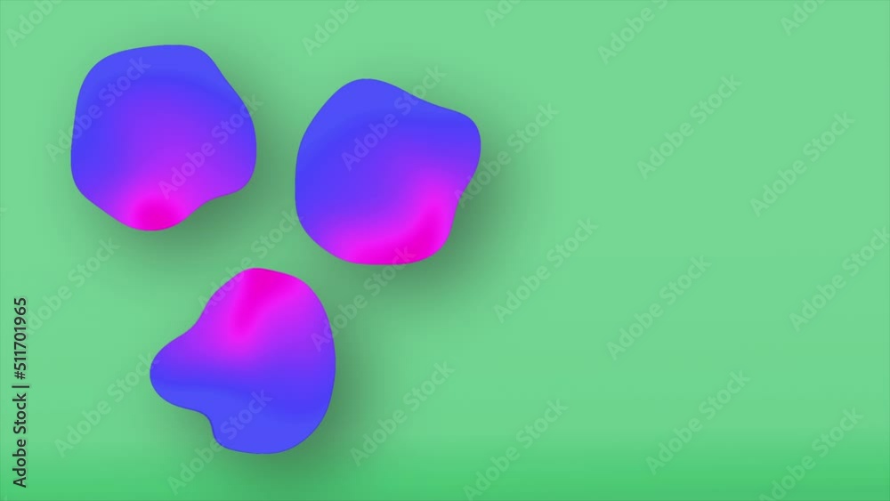 3D abstract pink, blue fluid liquid shapes on pastel green background 3D abstract pink, blue fluid liquid shapes on pastel green background