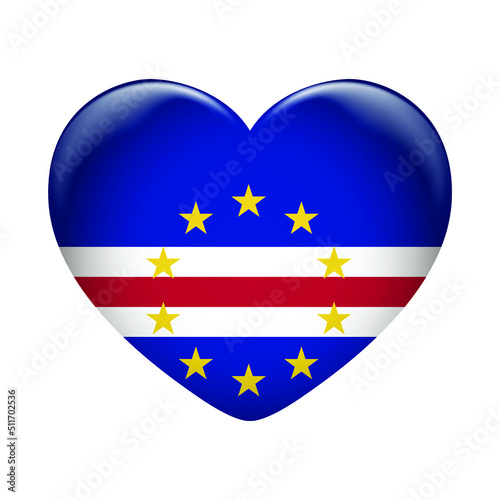 Free Download Cape Verde flag icon isolated on white background. Cape Verde flag. Flag icon glossy. - GFXLoad