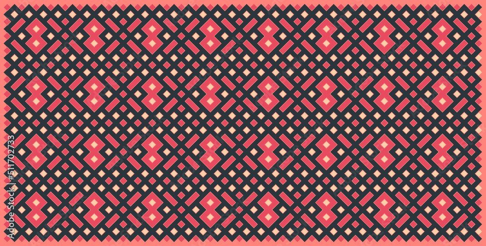 Multicolor truchet tiling connections illustration Multicolor truchet tiling connections illustration