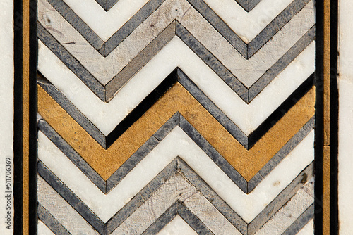 Old mozaika. Pattern and ornament on the wall.