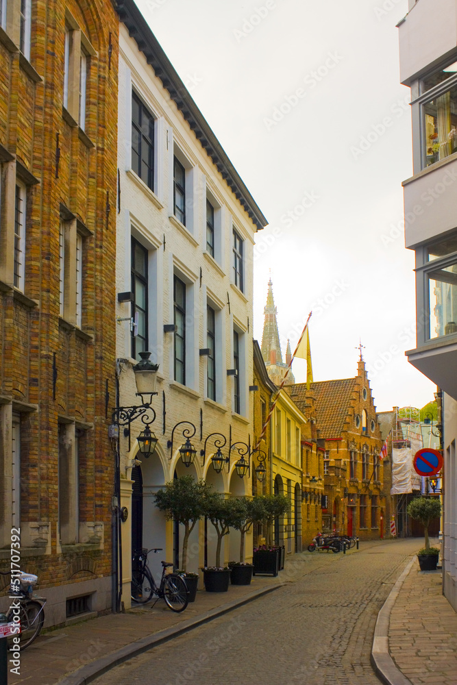 Medieval streets of Old Brugge, Belgium	
