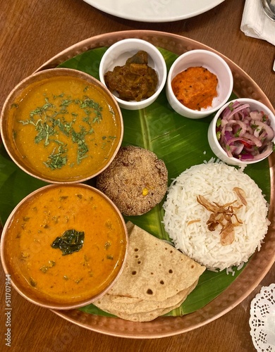 A Parsi Vegetarian meal at Rustom's Restaurant  photo