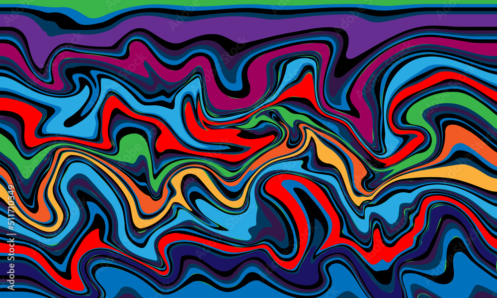 Fototapeta premium Abstract colorful lines wave background vector illustration..