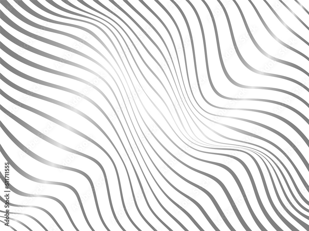 Warped gray lines.Wavy lines made for your project.