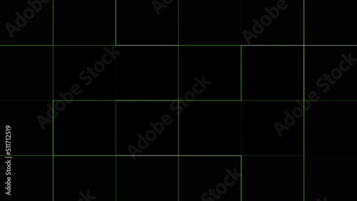 Wallpaper Mural Digital green lines animated the black background Torontodigital.ca