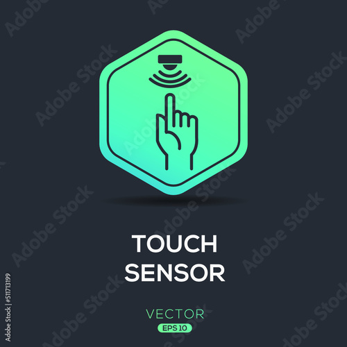 Creative (Touch Sensor) Icon, Vector sign.