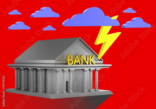 Bank office. Lightning and ...