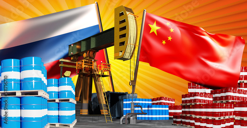 Canvas Print Oil trade between Russia and China