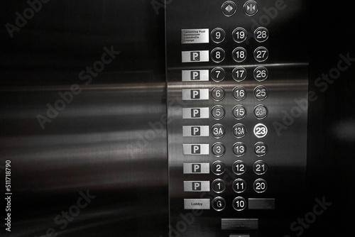 Chinese style elevator control panel without 14th floor button