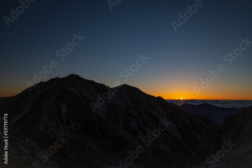 sunset in the mountains